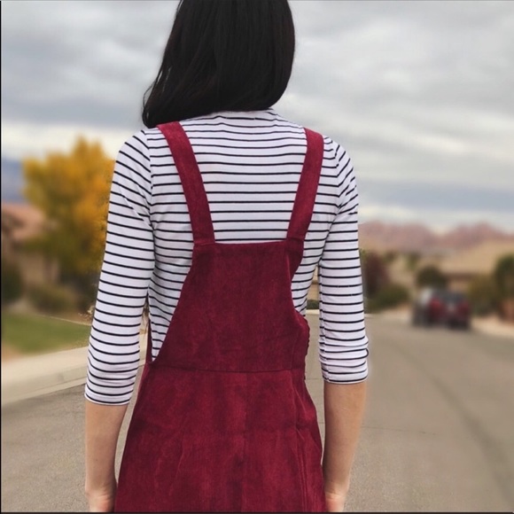 Black + White Slim Stripe Mock Neck Body Suit - Picture 3 of 7